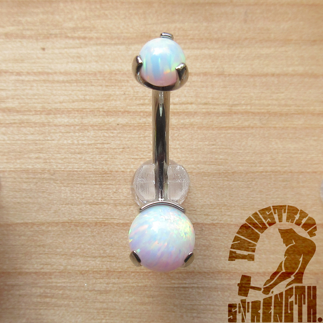 PRONG-SET OPAL NAVEL CURVES