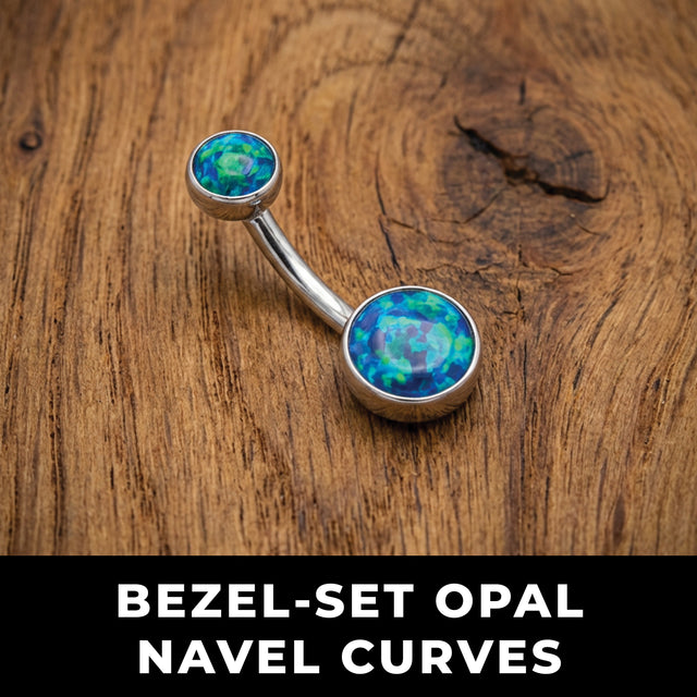 BEZEL-SET OPAL NAVEL CURVES