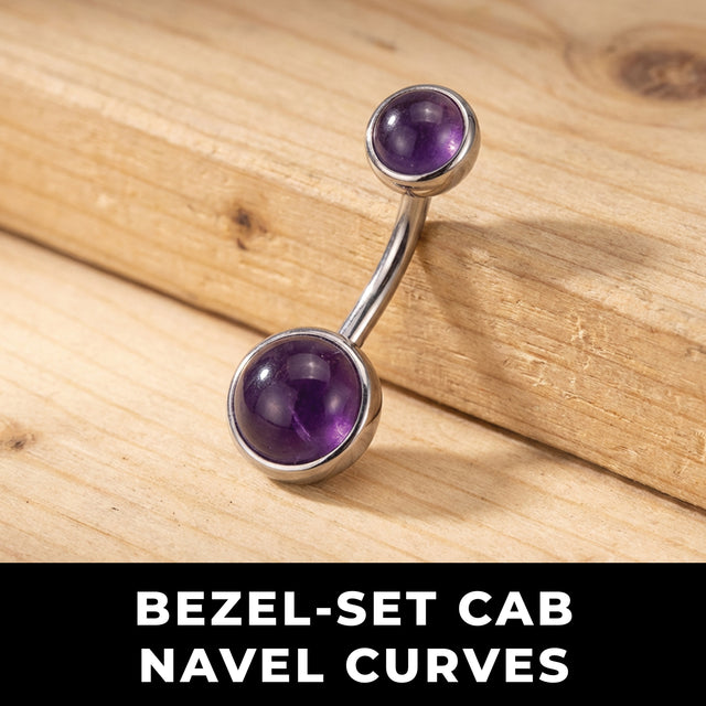 BEZEL-SET CAB NAVEL CURVES