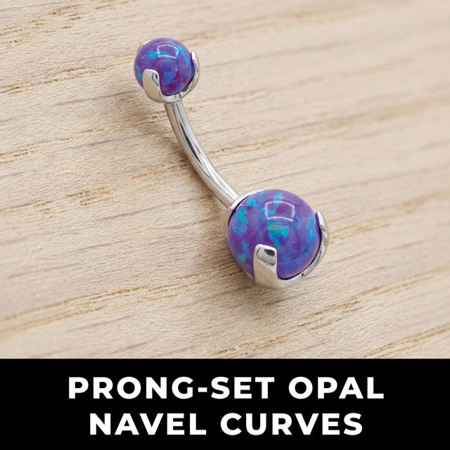PRONG-SET OPAL NAVEL CURVES