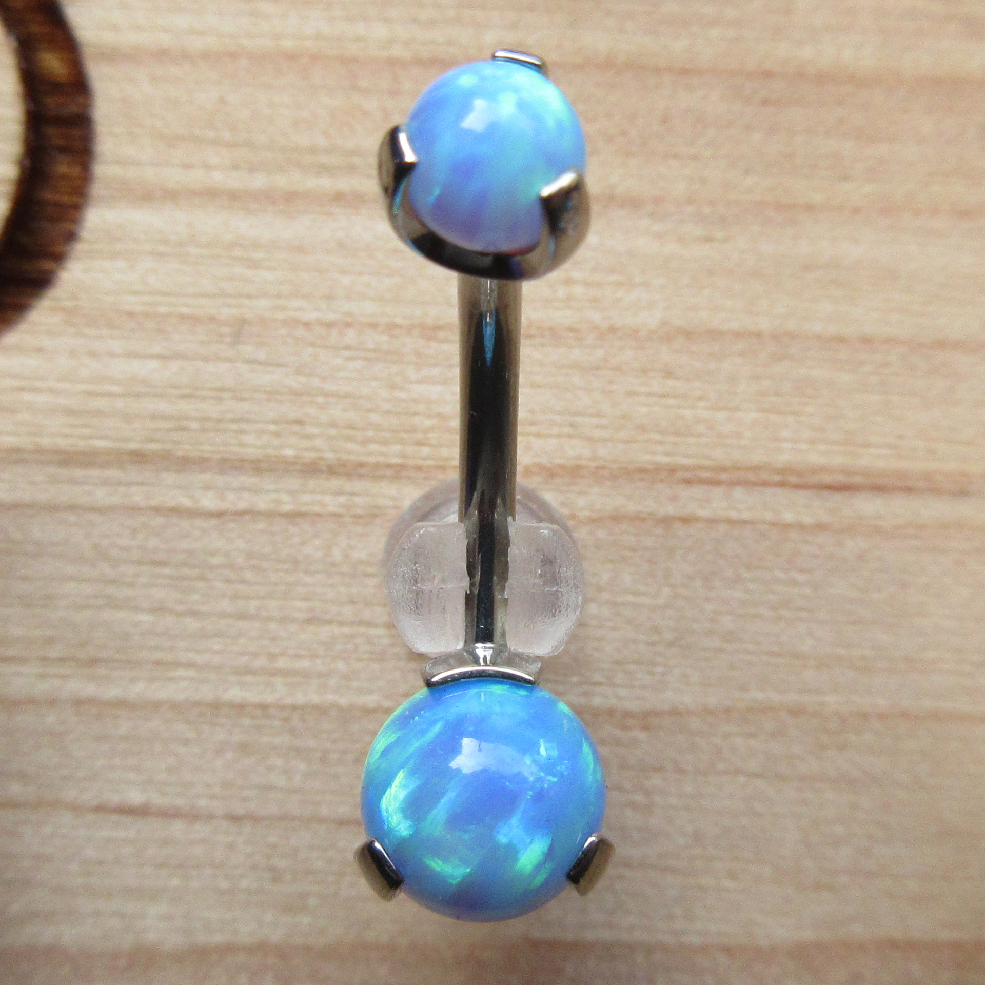 Blue opal 2025 belly button ring